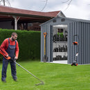 [08x10FT] Large Outdoor Metal Storage Tool Shed With Window And Lockable Doors (SAK32987) - Saksby Wholesale - Outdoor Lifestyle
