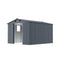[08x10FT] Large Outdoor Metal Storage Tool Shed With Window And Lockable Doors (SAK32987) - Saksby Wholesale - Side View