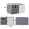 [08X10FT] Outdoor Garden Tool Shed With Thickened Galvanized Steel, Sloped Roof, Vents And Double Lockable Doors (SAK66582) - Saksby Wholesale - Dimensions