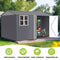 [08X10FT] Outdoor Garden Tool Shed With Thickened Galvanized Steel, Sloped Roof, Vents And Double Lockable Doors (SAK66582) - Saksby Wholesale - Features
