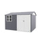 [08X10FT] Outdoor Garden Tool Shed With Thickened Galvanized Steel, Sloped Roof, Vents And Double Lockable Doors (SAK66582) - Saksby Wholesale - Front View WHite Background