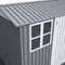 [08X10FT] Outdoor Garden Tool Shed With Thickened Galvanized Steel, Sloped Roof, Vents And Double Lockable Doors (SAK66582) - Saksby Wholesale - Window