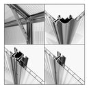 [08X12FT] Heavy-Duty Polycarbonate Outdoor Greenhouse With Aluminum Frame And Sliding Doors (SAK90426) - Saksby Wholesale - Polycarbonate Panels