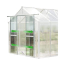 [08X12FT] Heavy-Duty Polycarbonate Outdoor Greenhouse With Aluminum Frame And Sliding Doors (SAK90426) - Saksby Wholesale - Sliding Doors