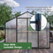 [08X12FT] Large Outdoor Heavy Duty Polycarbonate Walk-In Greenhouse With Double Swing Doors And Two Ventilation Windows (SAK73651) - Saksby Wholesale - Door Design