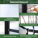 [08X12FT] Large Outdoor Heavy Duty Polycarbonate Walk-In Greenhouse With Double Swing Doors And Two Ventilation Windows (SAK73651) - Saksby Wholesale - Materials