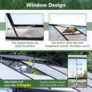 [08X12FT] Large Outdoor Heavy Duty Polycarbonate Walk-In Greenhouse With Double Swing Doors And Two Ventilation Windows (SAK73651) - Saksby Wholesale - Window Design