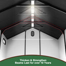 [08X12FT] Large Polypropylene Storage Shed With Reinforced Floor And Lockable Swing Doors (SAK07451) - Saksby Wholesale - Durability