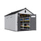 [08X12FT] Large Polypropylene Storage Shed With Reinforced Floor And Lockable Swing Doors (SAK07451) - Saksby Wholesale - Side View White Background