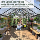 [08X14FT] Outdoor Polycarbonate Greenhouse With Roof Vents & Sliding Doors, 4MM (SAK19426) - Saksby Wholesale - Ultra Deep Space