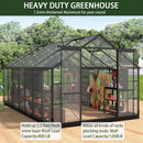 [08X16FT] Premium Outdoor Walk-In Polycarbonate Greenhouse With Roof Vents & Sliding Doors, 4MM (SAK72649) - Saksby Wholesale - Material