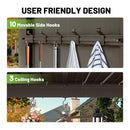 [09X10FT] Premium Outdoor Hardtop Grill Gazebo With Shelves (SAK90431) - Saksby Wholesale - User Friendly Design