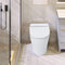 1/1.28 GPF Smart Compact Dual Flush Tankless Toilet Bidet Combo With Self-Cleaning Nozzle And Foot Sensor Flush (SAK58021) - Saksby Wholesale - Bathroom Setup