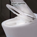 1/1.28 GPF Smart Compact Dual Flush Tankless Toilet Bidet Combo With Self-Cleaning Nozzle And Foot Sensor Flush (SAK58021) - Saksby Wholesale - Night Lighting