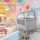 10-Pan 220V Commercial Gelato Display Freezer With LED Lighting (SAK59302) - Saksby Wholesale - Dimensions