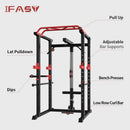 1000LBS Multi-Functional Barbell Rack Squat Power Cage With Weight Bench (SAK35822) - Saksby Wholesale - Different Functions