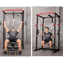 1000LBS Multi-Functional Barbell Rack Squat Power Cage With Weight Bench (SAK35822) - Saksby Wholesale - Barbell 