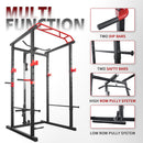 1000LBS Multi-Functional Barbell Rack Squat Power Cage With Weight Bench (SAK35822) - Saksby Wholesale - Multi-Function Feature