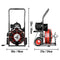 [100FT x 3/8"] Electric Sewer Drain Cleaner Snake Clog Machine W/ Cutter (SAK53785) - Saksby Wholesale - Dimension View