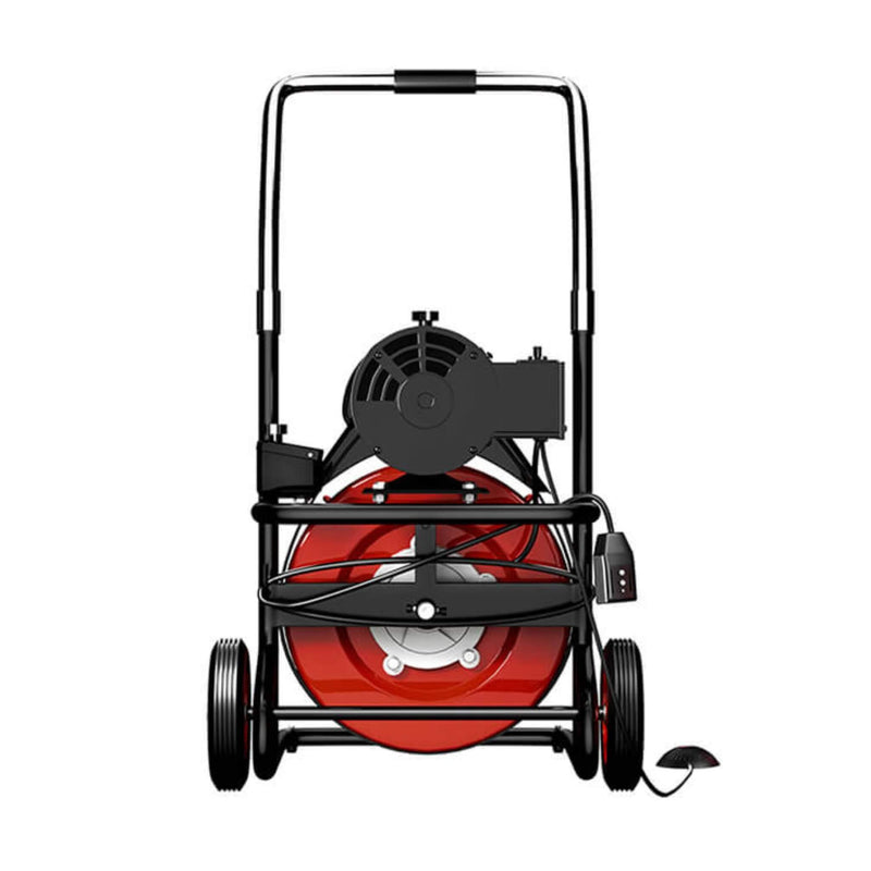 [100FT x 3/8"] Electric Sewer Drain Cleaner Snake Clog Machine W/ Cutter (SAK53785) - Saksby Wholesale - Front View