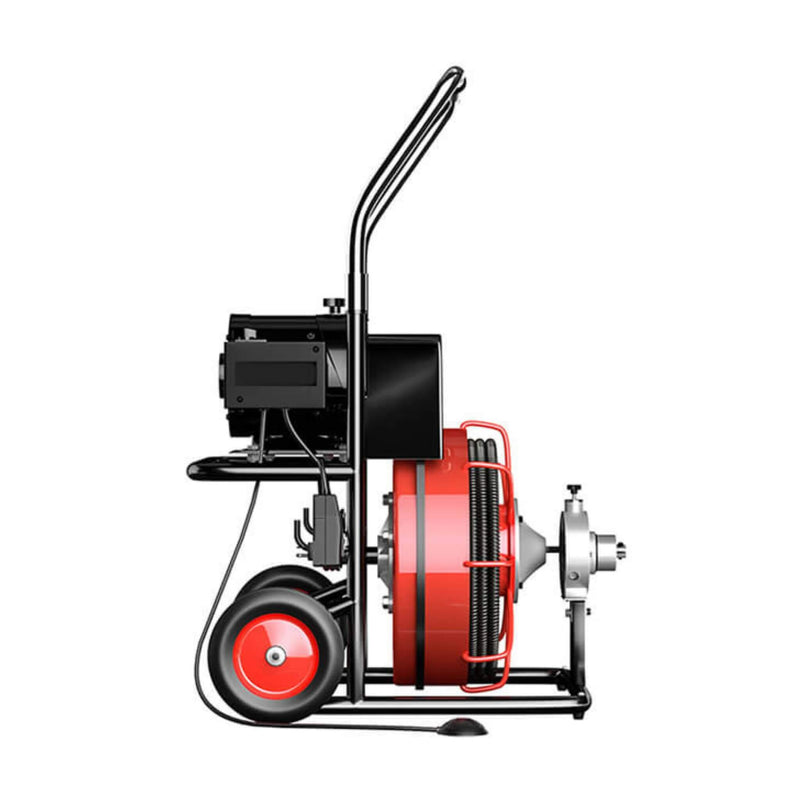 [100FT x 3/8"] Electric Sewer Drain Cleaner Snake Clog Machine W/ Cutter (SAK53785) - Saksby Wholesale - Side View