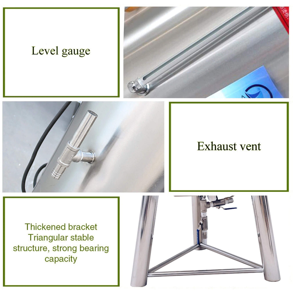 Heavy-Duty Stainless Steel Commercial Milk And Ice Cream Mix Pasteurizer Machine [Without Plug] (SAK81320)