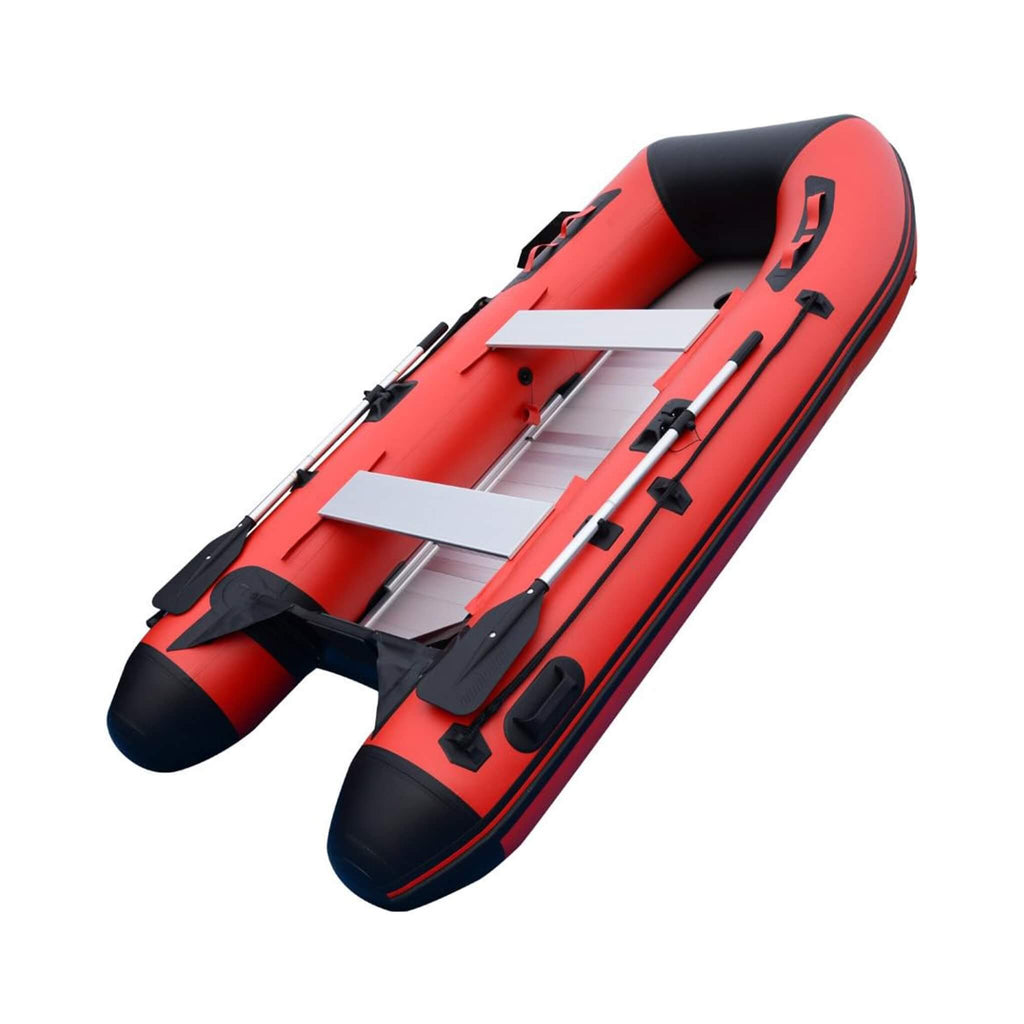 10FT Inflatable 4-Person Rafting Fishing Dinghy Tender Pontoon Boat (SAK20749) - Saksby Wholesale - Front Side View