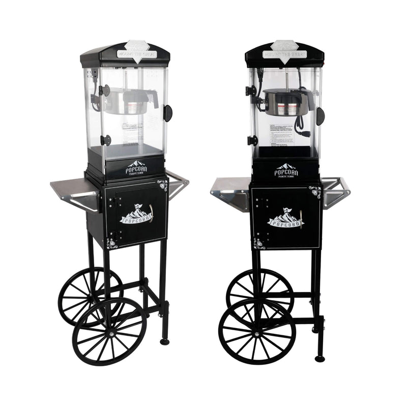 10 OZ Portable Kettle Popcorn Maker Machine With Cart (SAK42196) - Saksby Wholesale - Front View