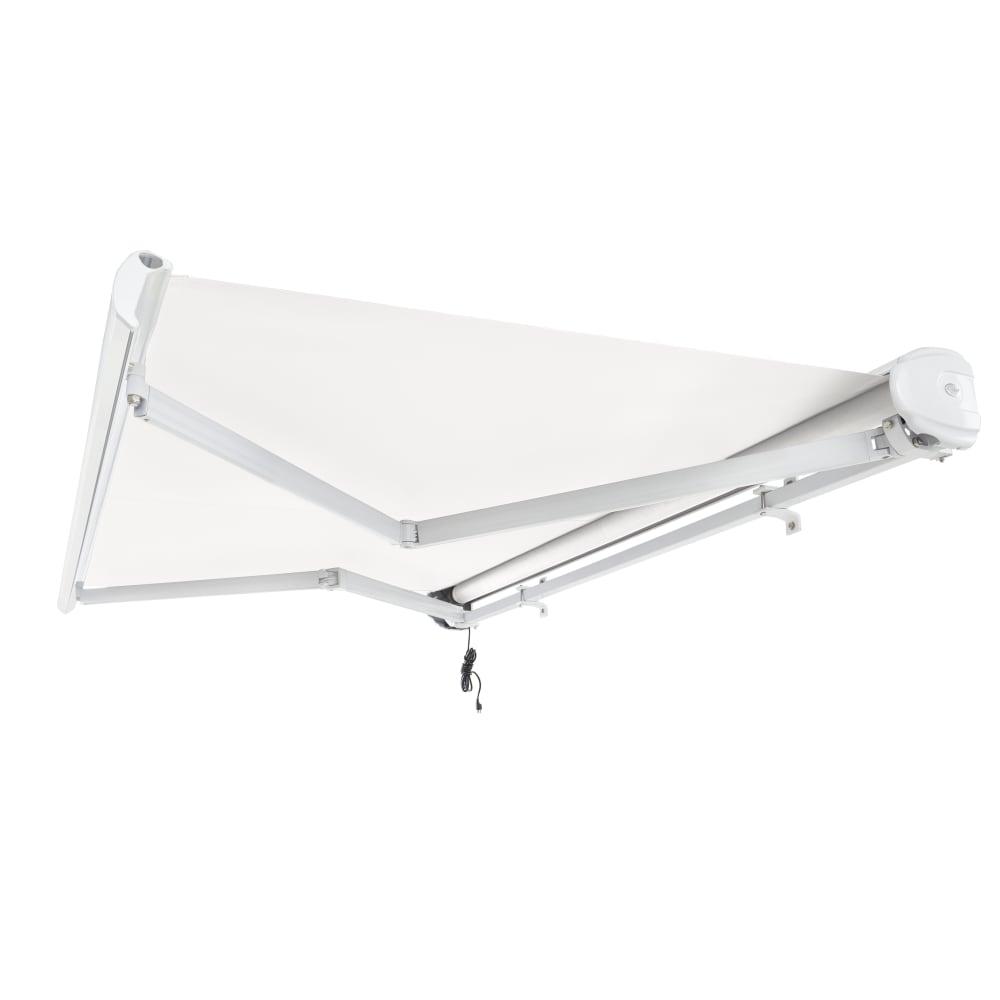 [10x10FT] AWNTECH Key West Premium Electric Outdoor Motorized Retractable Awning (FCL10/FCR10-SBY) (SAK62183)-SAKSBY