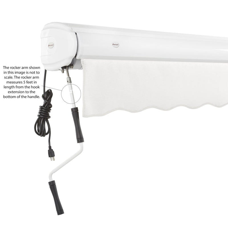 [10x10FT] AWNTECH Key West Premium Electric Outdoor Motorized Retractable Awning (FCL10/FCR10-SBY) (SAK62183)-SAKSBY