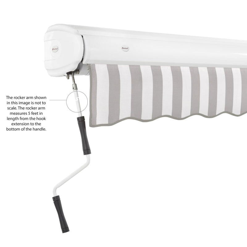[10x10FT] AWNTECH Key West Premium Manual Outdoor Retractable Awning (FCM10-SBY) (SAK57132)-SAKSBY