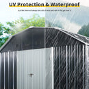 [10X12FT] Alora Outdoor Metal Garden Backyard Shed With Arch Roof And Lockable Doors (SAK57431) - Saksby Wholesale - Features View