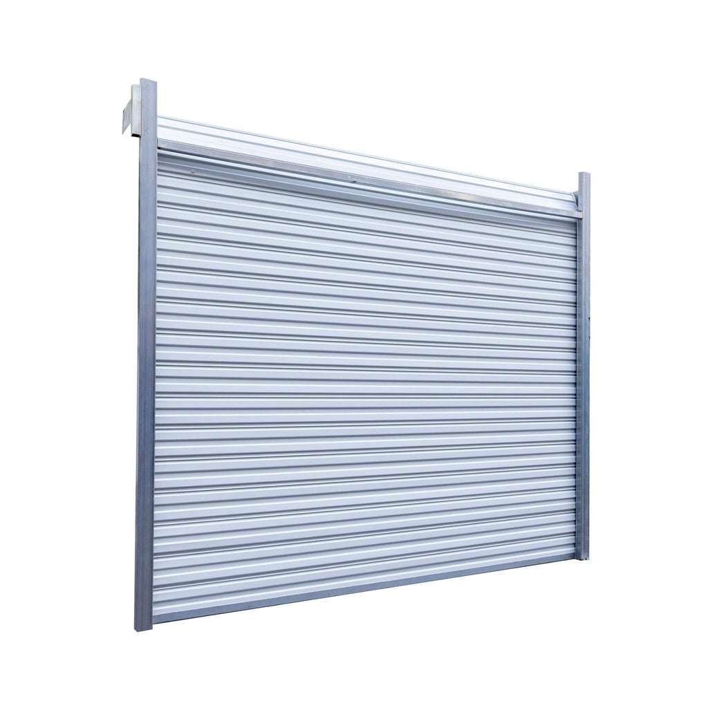 [10X12FT] Heavty-Duty Pre-Lubricated Electric Roller Shutter Lifting Door (SAK46751) - Saksby Wholesale - Side Front VIew