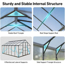 [10X12FT] Outdoor Polycarbonate Aluminum Greenhouse With UV Protection (SAK59183) - Saksby Wholesale - Durability