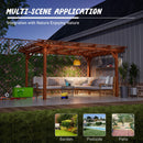 [10X12FT] Premium Extra Large Outdoor Weather-Resistant Wooden Grape Pergola (SAK16278) - Saksby Wholesale - Lifestyle View