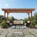 [10X12FT] Alora Premium Extra Large Outdoor Weather-Resistant Wooden Grape Pergola (SAK16278)