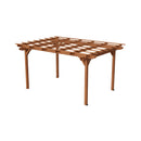 [10X12FT] Premium Extra Large Outdoor Weather-Resistant Wooden Grape Pergola (SAK16278) - Saksby Wholesale - Full View