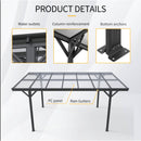 [10X16FT] Heavy Duty Outdoor Driveway Pergola With Aluminum Alloy Frame And Polycarbonate Panels (SAK47395) - Saksby Wholesale - Product Details View