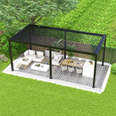 [10X19FT] Alora Modern Durable All-Weather Outdoor Pergola With Aluminum Frame And Steel Louvers (SAK32691) - Saksby Wholesale - Outdoor View