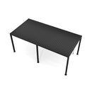 [10X19FT] Alora Modern Durable All-Weather Outdoor Pergola With Aluminum Frame And Steel Louvers (SAK32691) - Saksby Wholesale - Top View