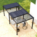 [10X19FT] Premium Powder-Coated Aluminum Pergola With Adjustable Louvers (SAK78345) - Saksby Wholesale - Lifestyle
