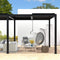 [10X19FT] Premium Powder-Coated Aluminum Pergola With Adjustable Louvers (SAK78345) - Saksby Wholesale - Outdoor Lifestyle