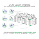 [10X20FT] Extra-Large Heavy-Duty Outdoor Backyard Greenhouse With Adjustable Roof Vents, 4MM (SAK59482)  - Saksby Wholesale - Aluminum Connector Details