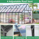 [10X20FT] Extra-Large Heavy-Duty Outdoor Backyard Greenhouse With Adjustable Roof Vents, 4MM (SAK59482)  - Saksby Wholesale - Roof Vent Details