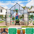 [10X20FT] Extra-Large Heavy-Duty Outdoor Backyard Greenhouse With Adjustable Roof Vents, 4MM (SAK59482)  - Saksby Wholesale - Secured Against The Wind