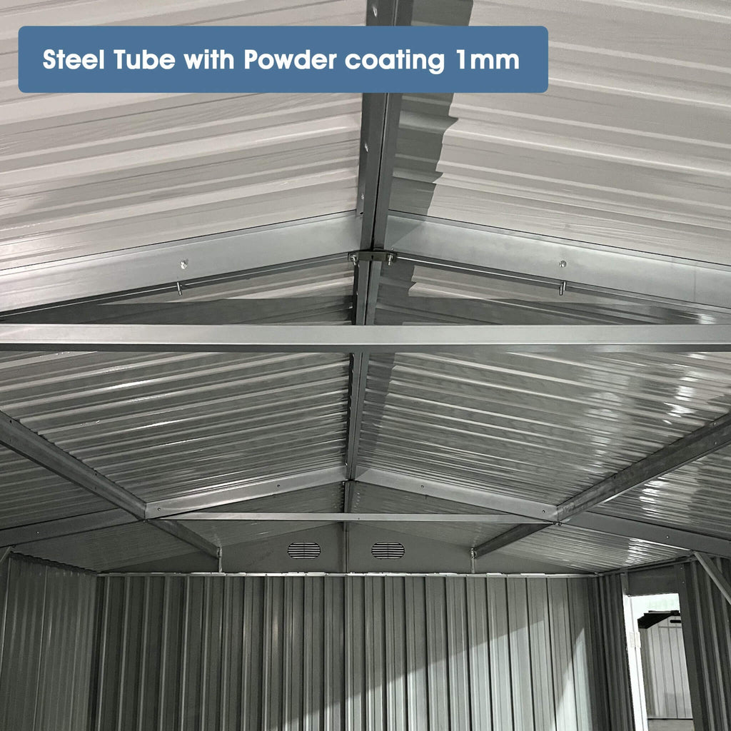 Heavy-Duty Multipurpose Outdoor All-Weather Utility Garage Storage Shed With Air Vents (SAK74834) - Saksby Wholesale - Roof View