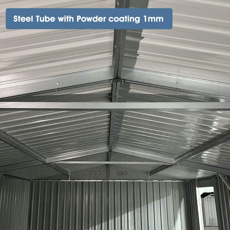 Heavy-Duty Multipurpose Outdoor All-Weather Utility Garage Storage Shed With Air Vents (SAK74834) - Saksby Wholesale - Roof View