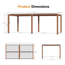 [10X20FT] Heavy-Duty Luxury Outdoor Pergola With Adjustable Louvers And Integrated Drainage (SAK42670) - Saksby Wholesale - Dimensions