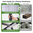 [10X24FT] Heavy-Duty Outdoor Aluminum Polycarbonate Greenhouse With Roof Vents, 4MM (SAK97032) - Saksby Wholesale - Material