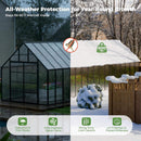 [10X32FT] Heavy-Duty Outdoor Aluminum Polycarbonate Greenhouse With Roof Vents And Swing Doors, 4MM (SAK10483) - Saksby Wholesale - All Weather Protection